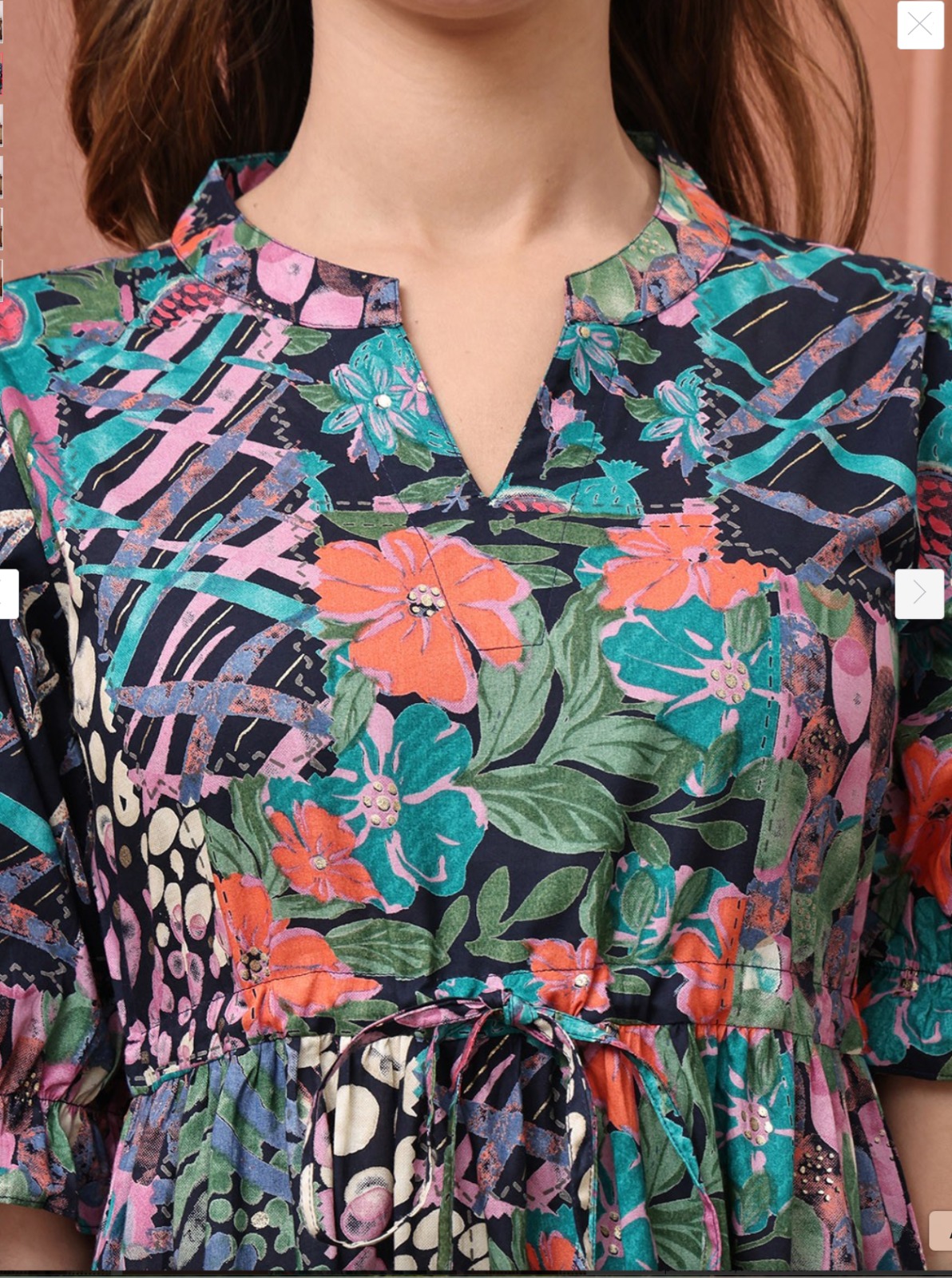 Midnight Bloom Satin Top Set